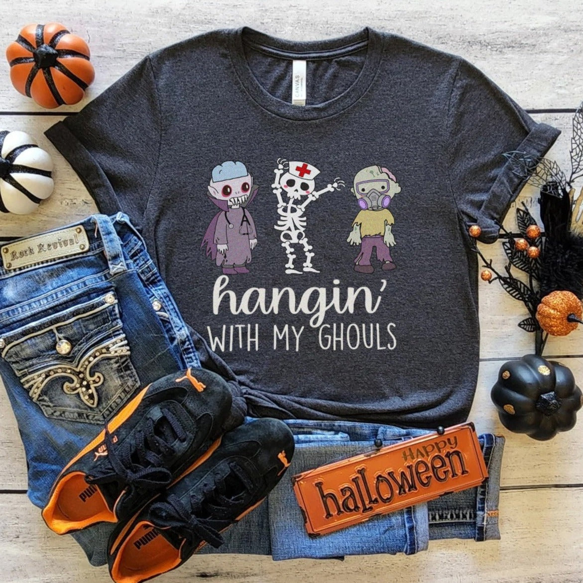 Hangin' with my Ghouls Healthcare Worker T-Shirt