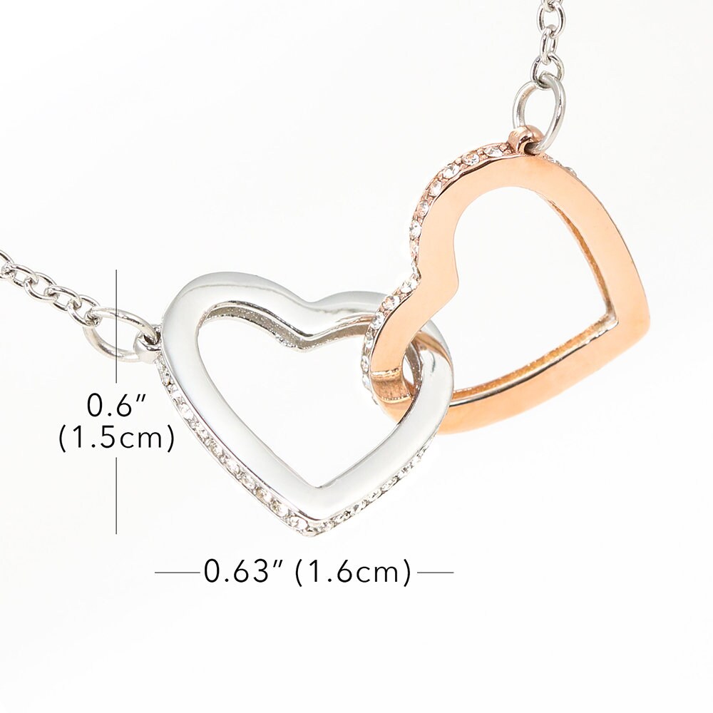 Best Work Wife Ever Christmas Hearts Necklace