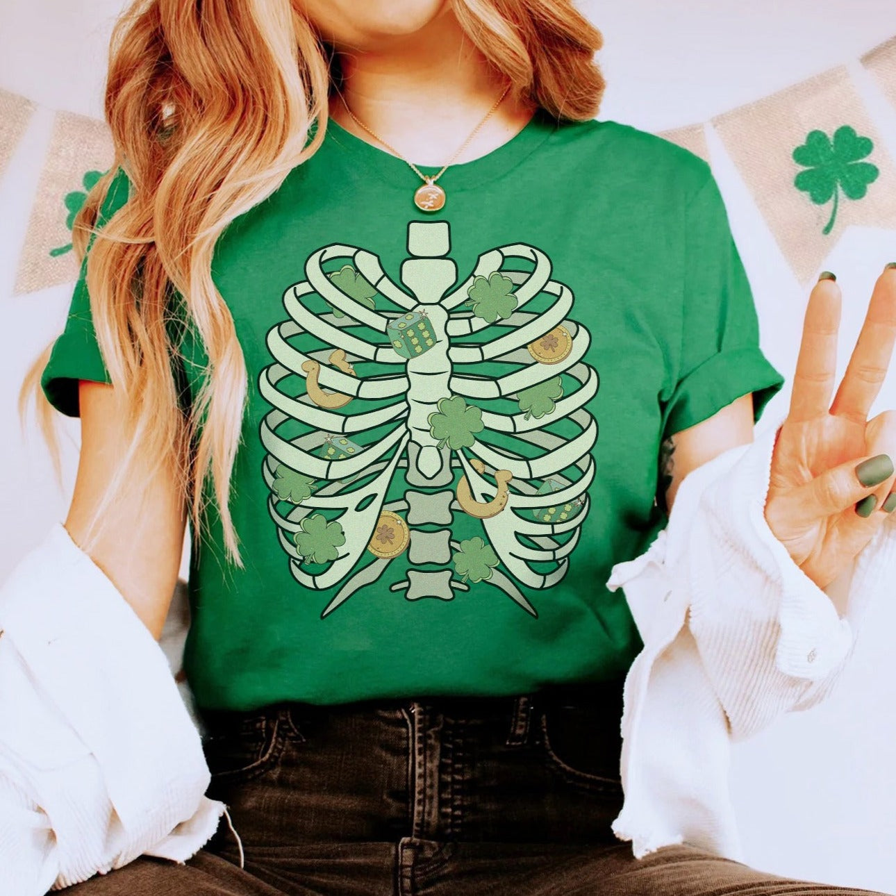 St. Patricks Day Rib Cage T-Shirt