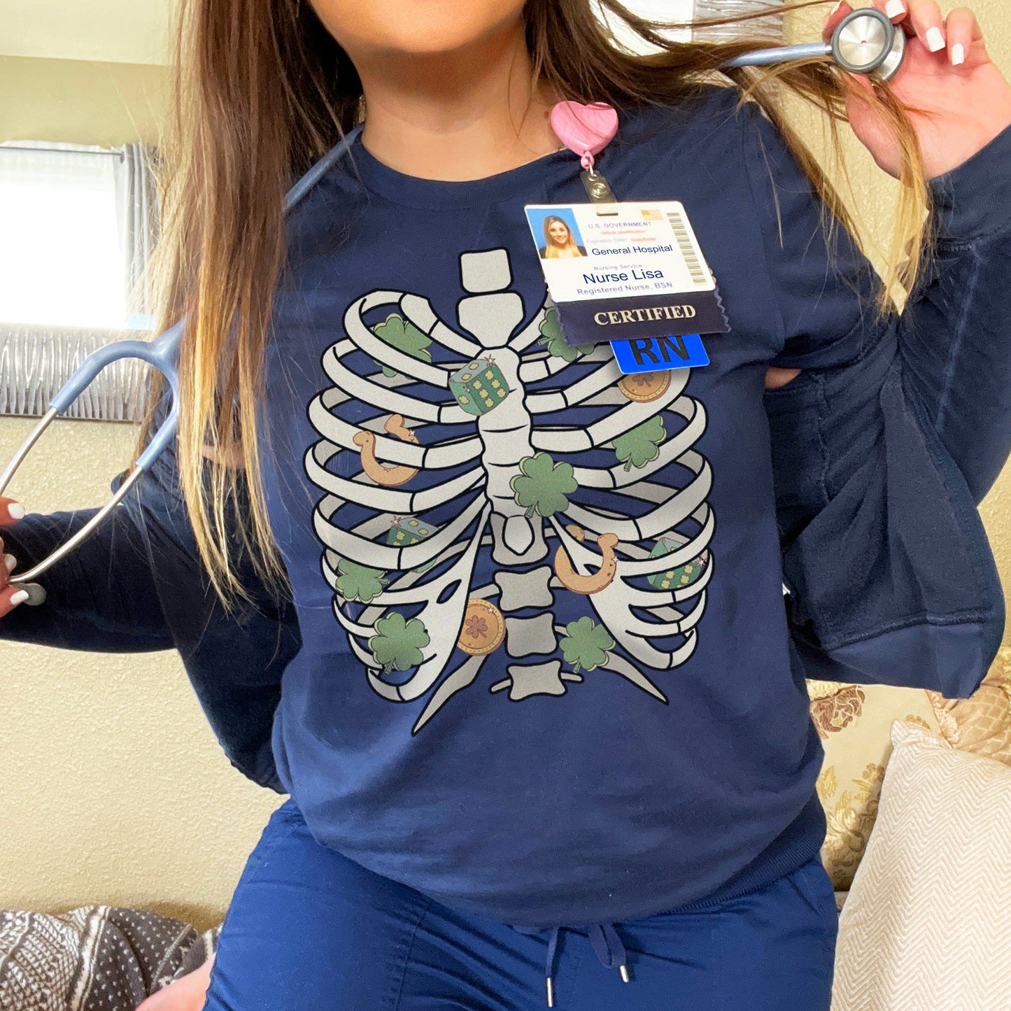 St. Patricks Day Rib Cage T-Shirt