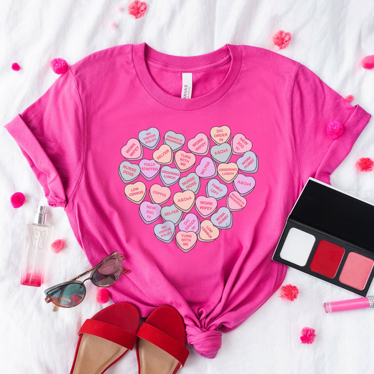 Med Surg Nurse Conversation Hearts T-Shirt