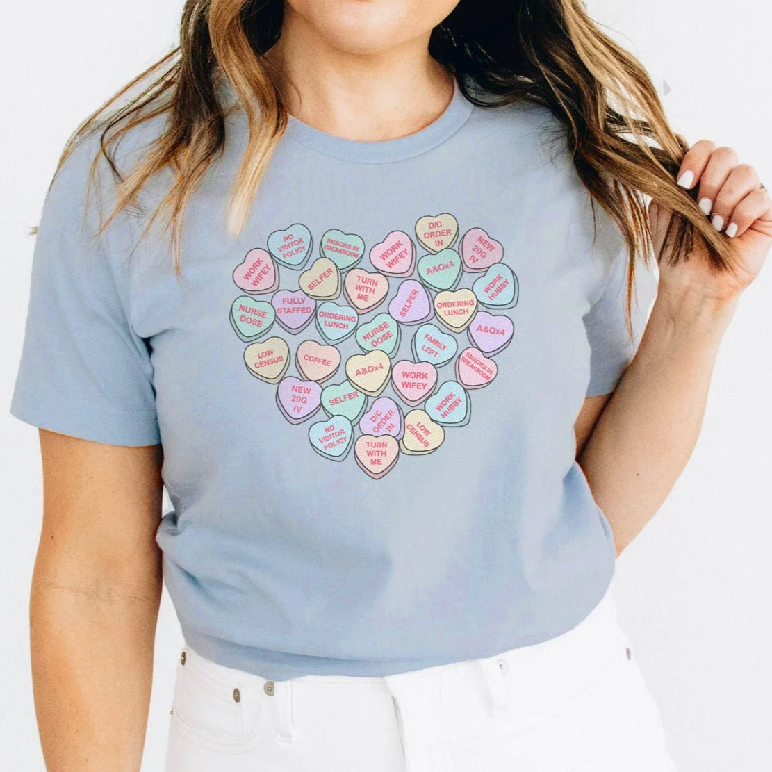Med Surg Nurse Conversation Hearts T-Shirt