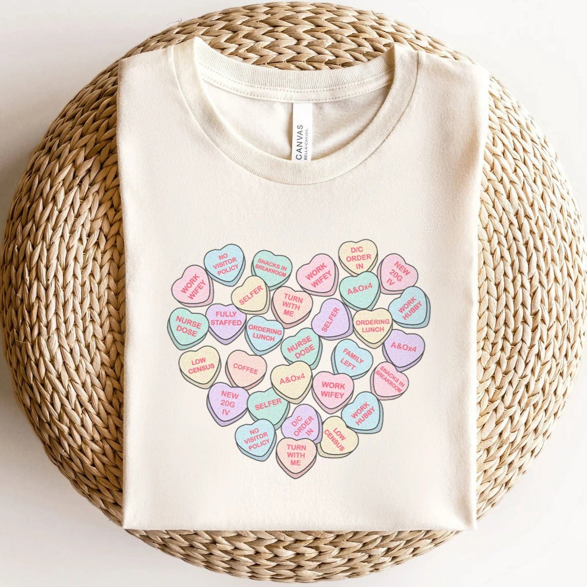 Med Surg Nurse Conversation Hearts T-Shirt