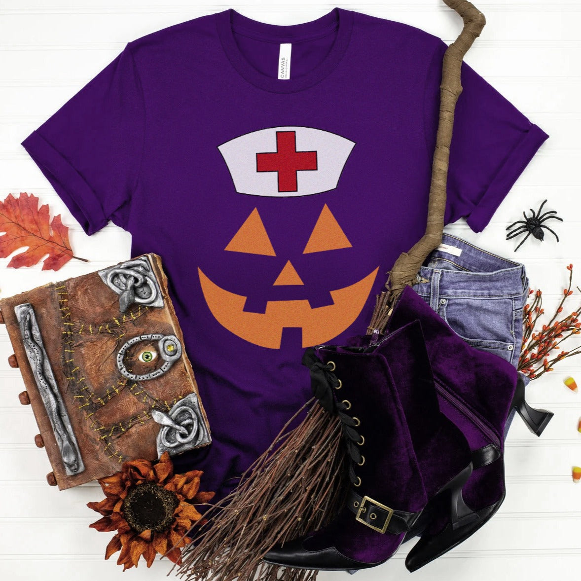 Jack-o-lantern Nurse T-Shirt