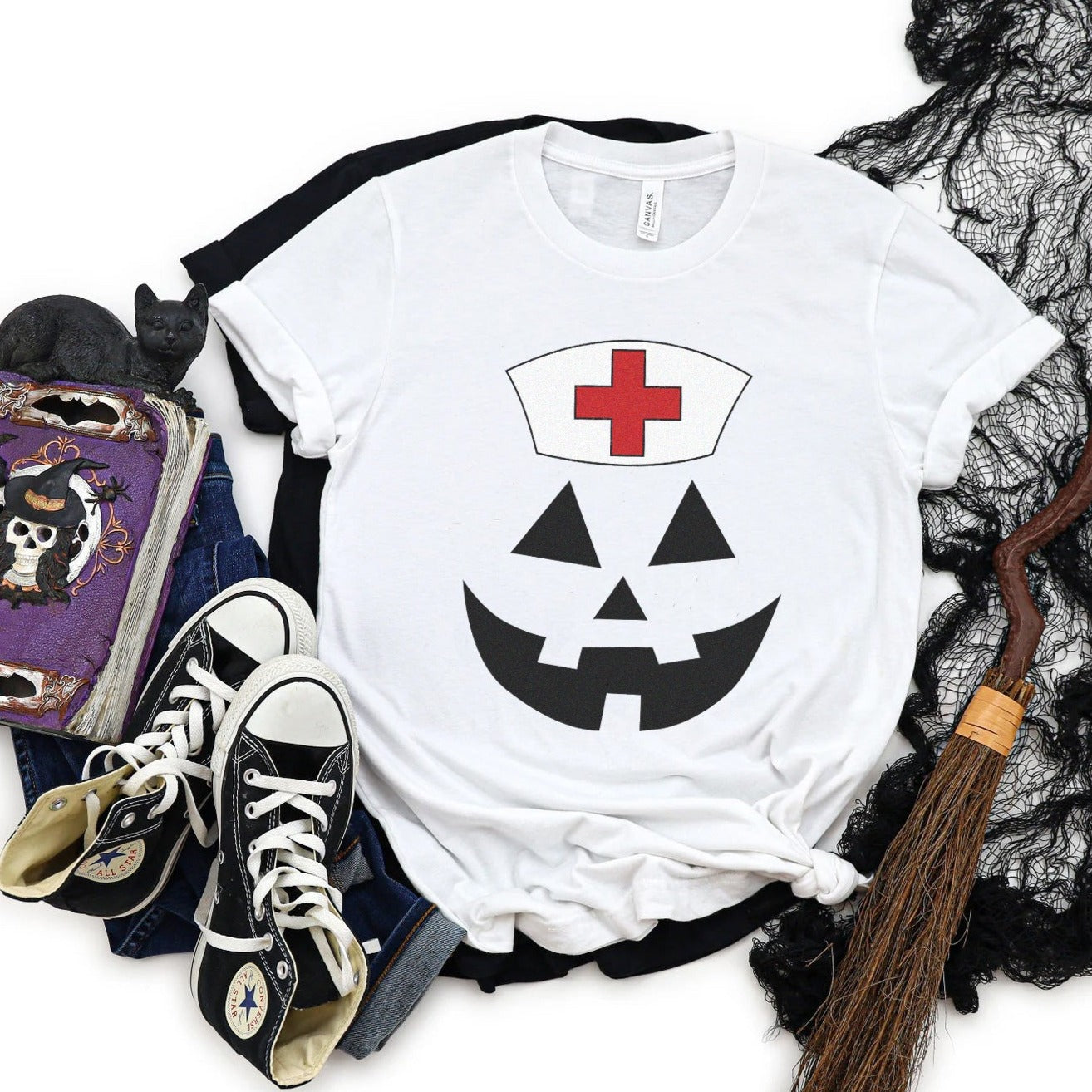 Jack-o-lantern Nurse T-Shirt