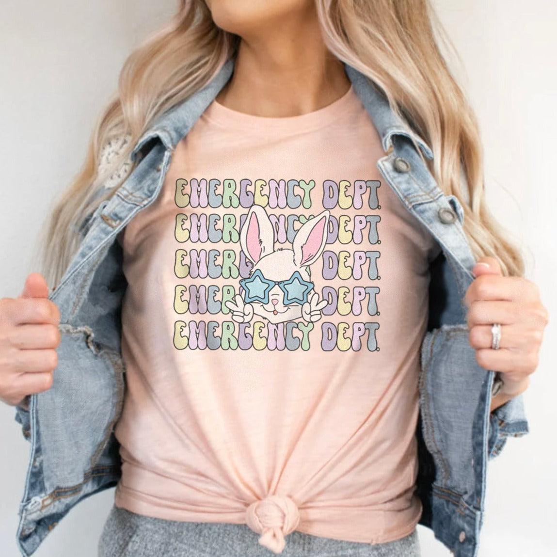 Retro Emergency Dept Easter Bunny T-Shirt