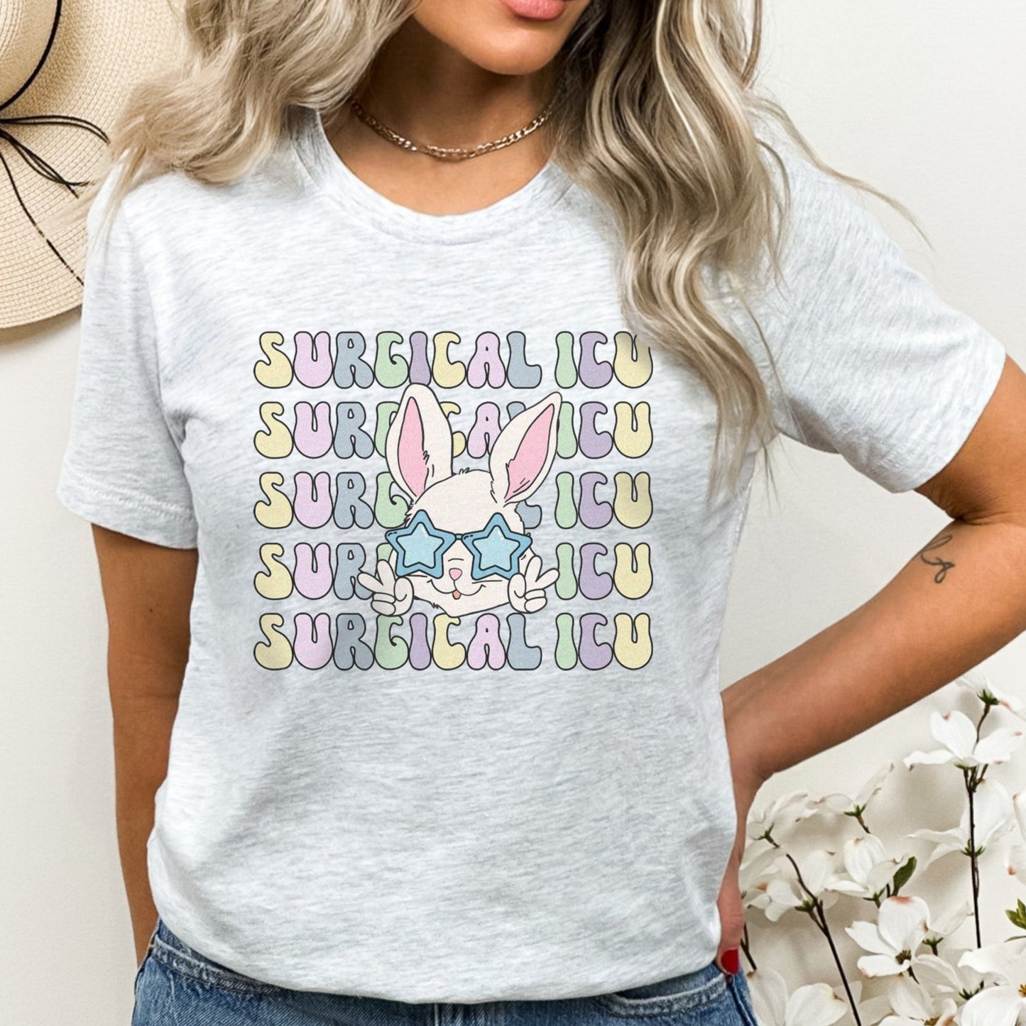 Retro Surgical ICU Easter Bunny T-Shirt