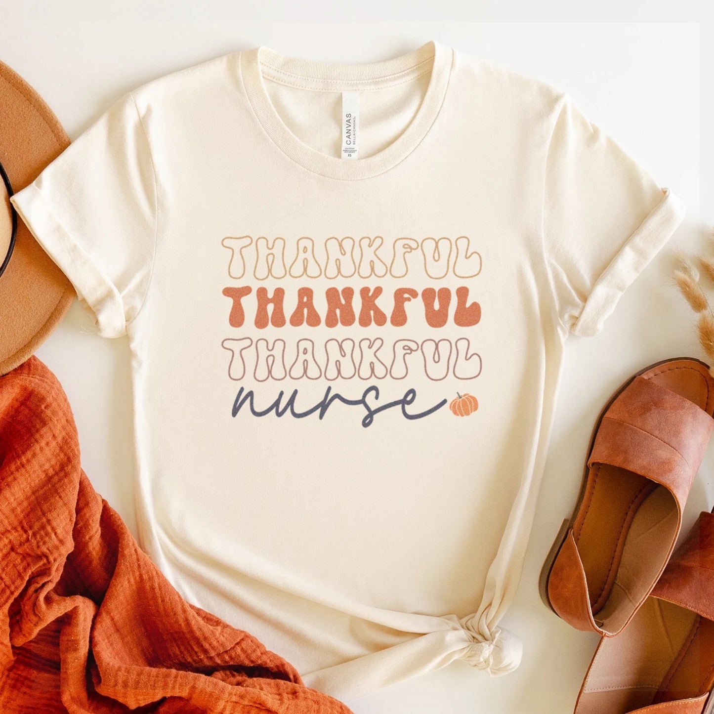 Retro Thankful Nurse T-Shirt