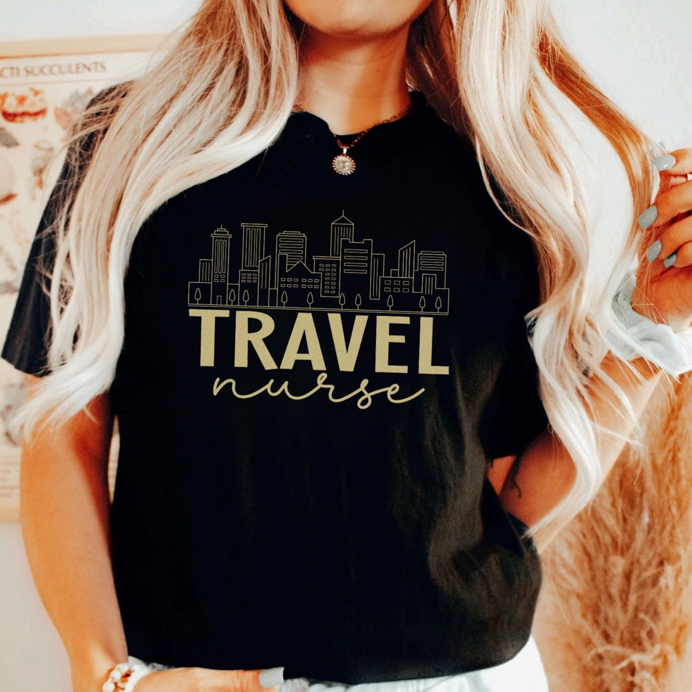 Travel Nurse Cityscape T-Shirt