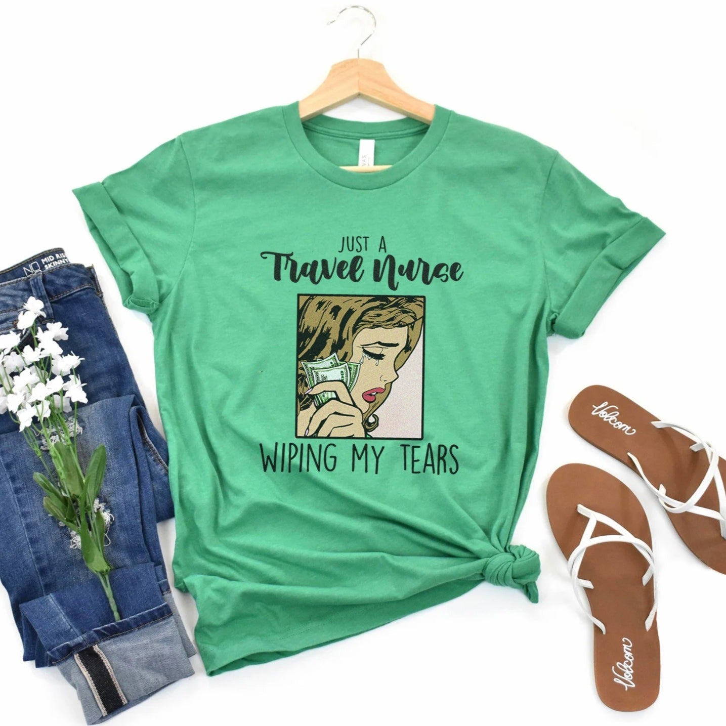 Travel Nurse Wiping My Tears T-Shirt