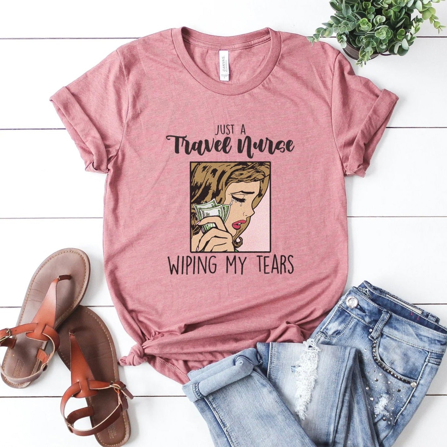 Travel Nurse Wiping My Tears T-Shirt