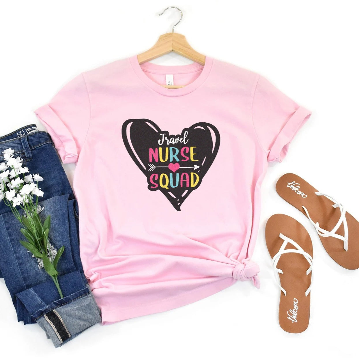 Travel Nurse Squad in Heart T-Shirt