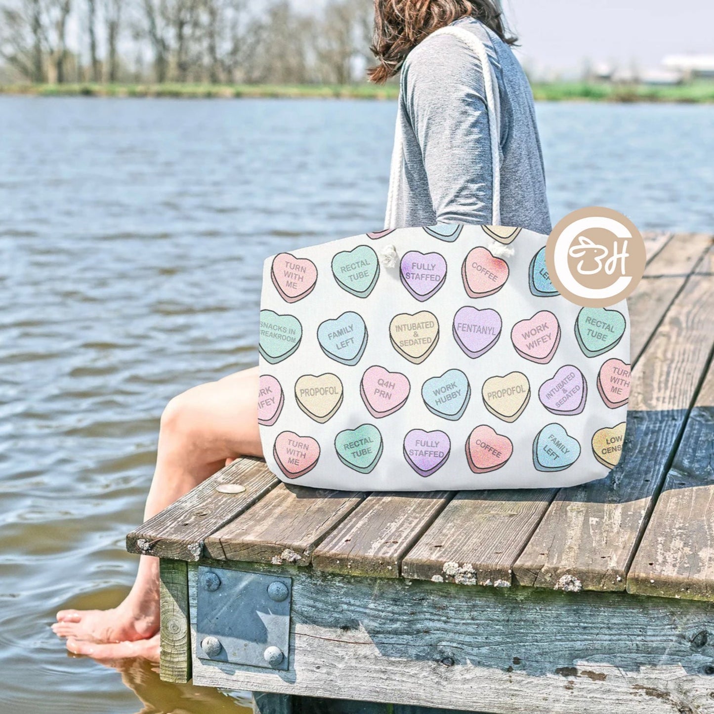 ICU Nurse Conversation Hearts Weekender Tote Bag