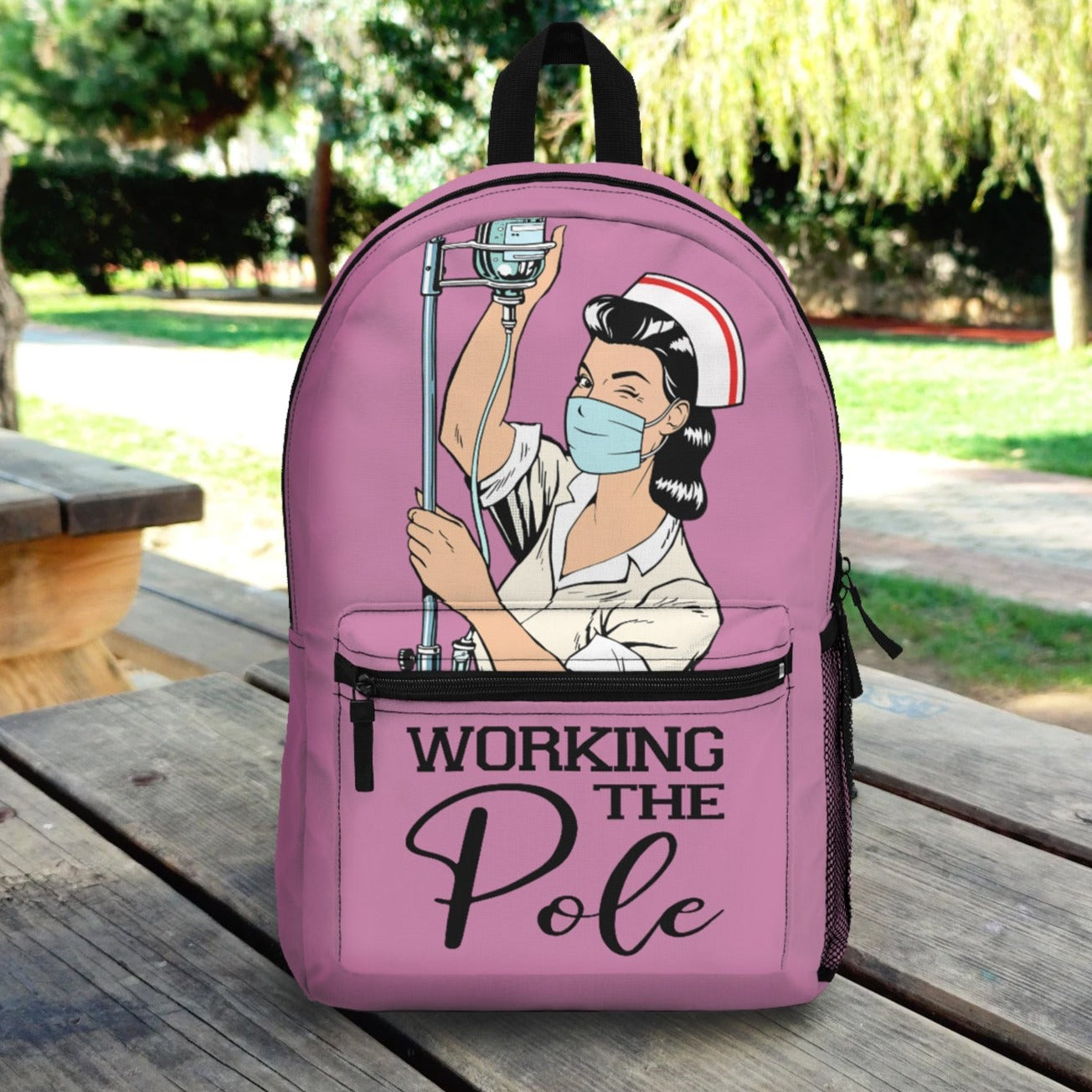 Working the (IV) Pole Backpack