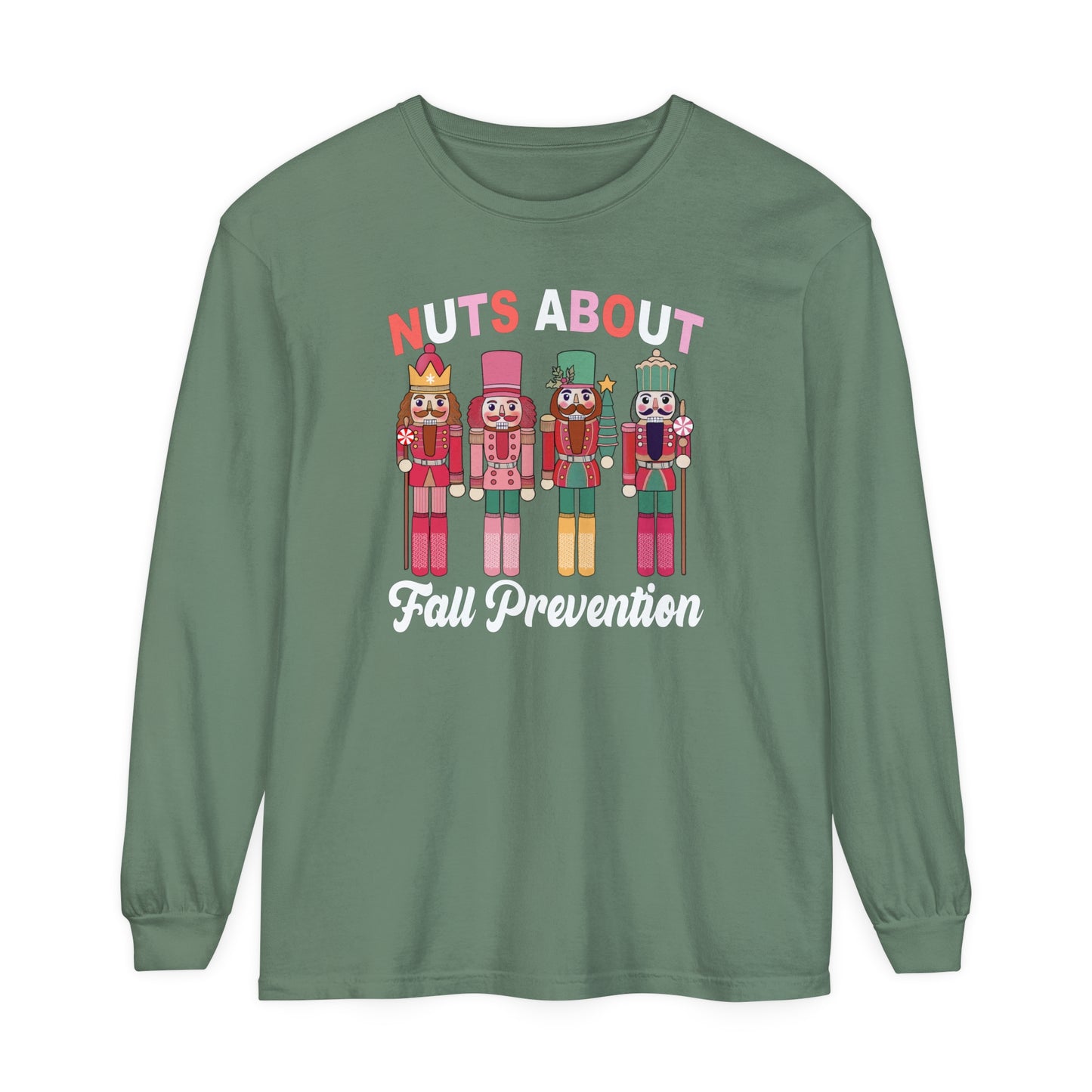 Nuts About Fall Prevention Long Sleeve Shirt