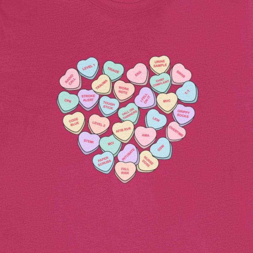 ER Nurse Candy Hearts T-Shirt