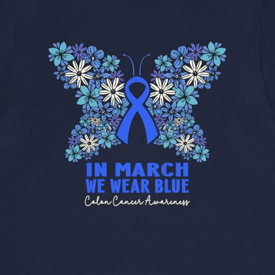 Colon Cancer Awareness Butterfly T-Shirt