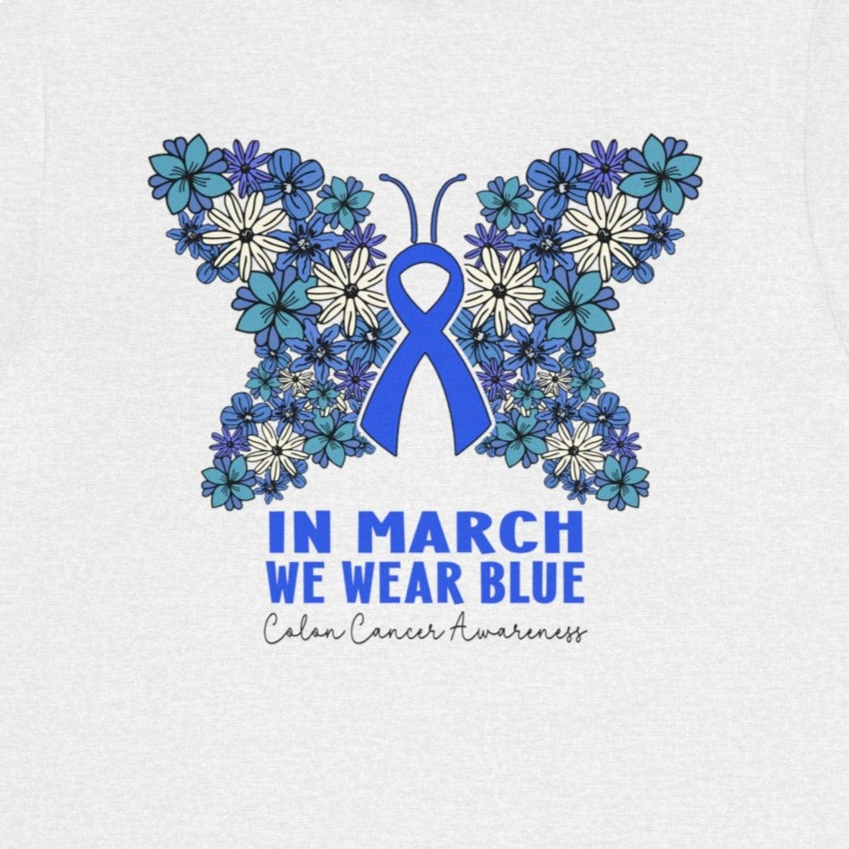 Colon Cancer Awareness Butterfly T-Shirt