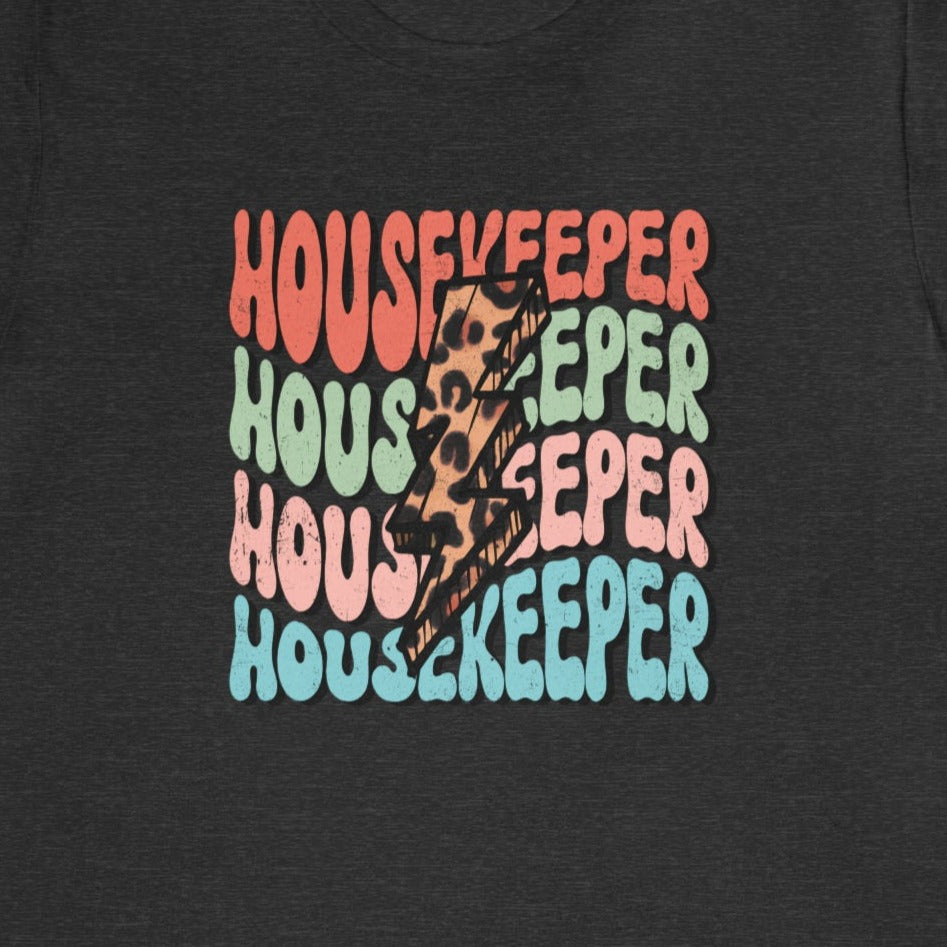 Retro Lightning Bolt Housekeeper T-Shirt