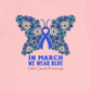 Colon Cancer Awareness Butterfly T-Shirt