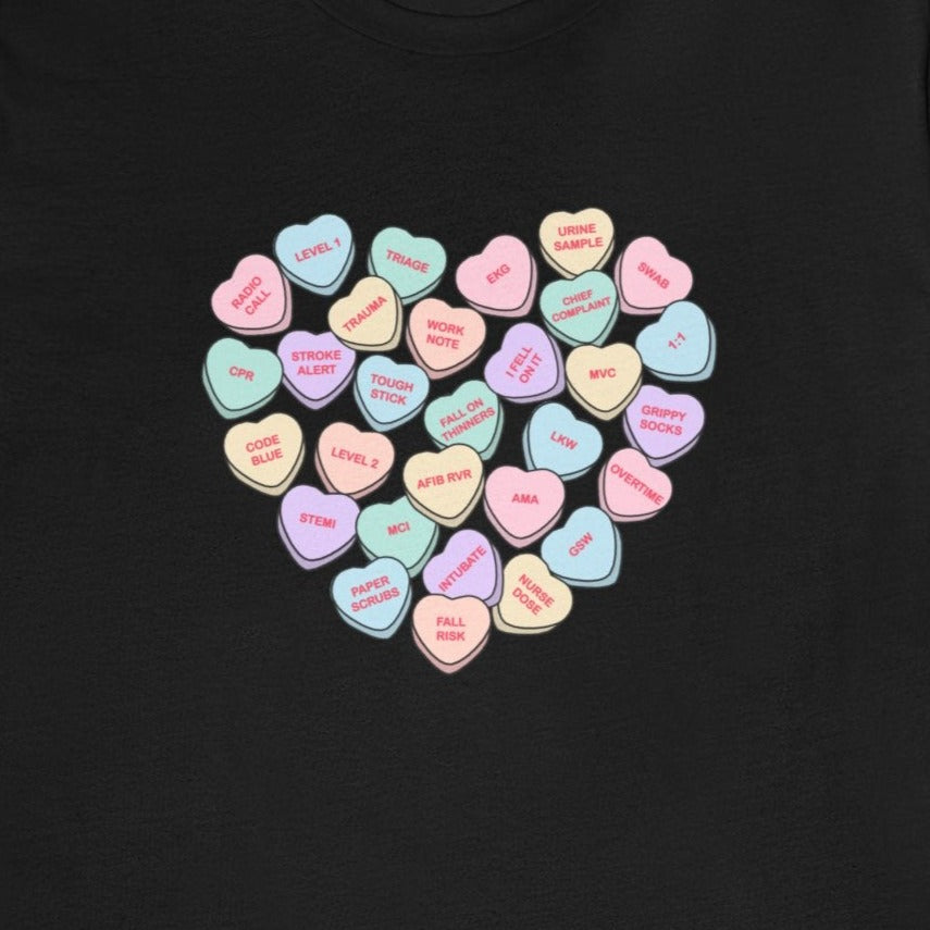 ER Nurse Candy Hearts T-Shirt