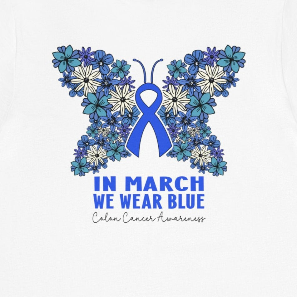 Colon Cancer Awareness Butterfly T-Shirt