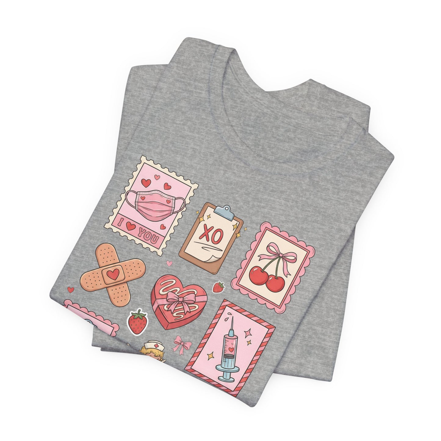 Valentine Nurse Icons T-Shirt