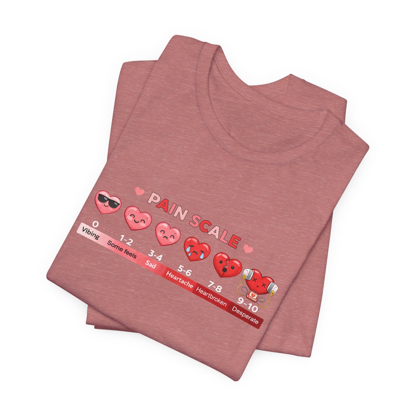 Valentine's Day Numeric Pain Scale T-Shirt