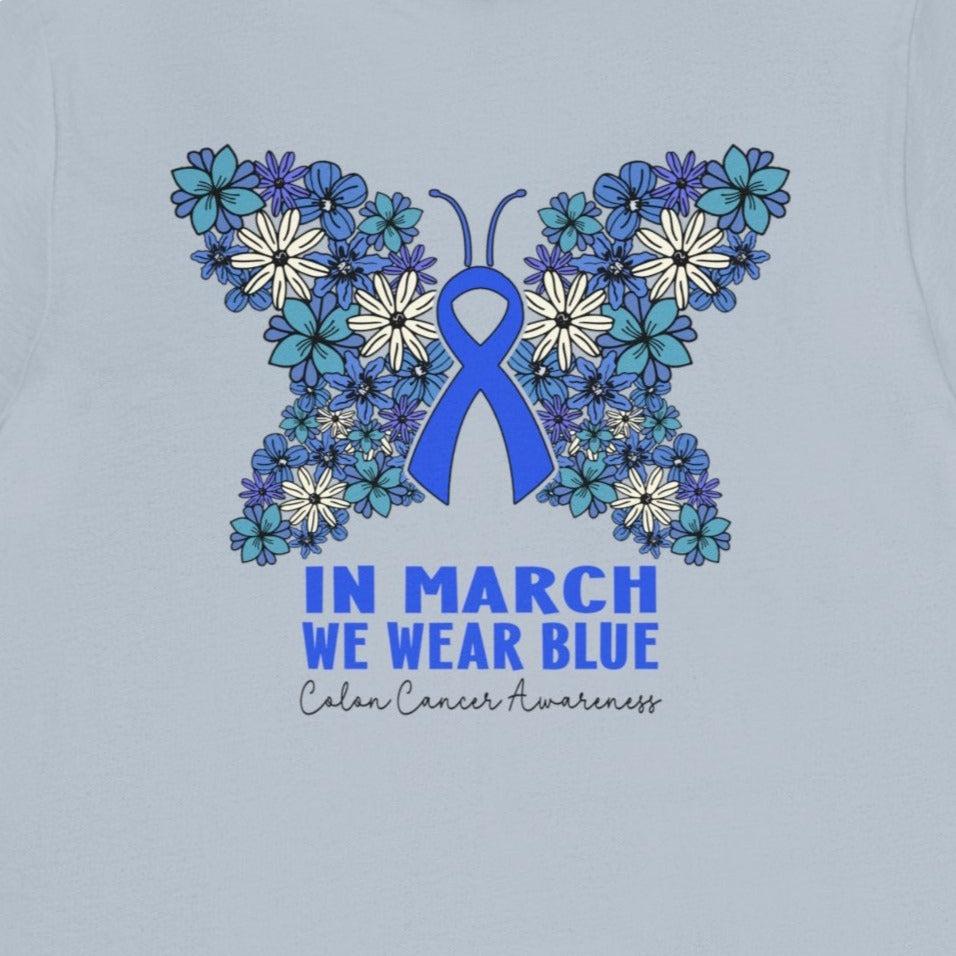 Colon Cancer Awareness Butterfly T-Shirt