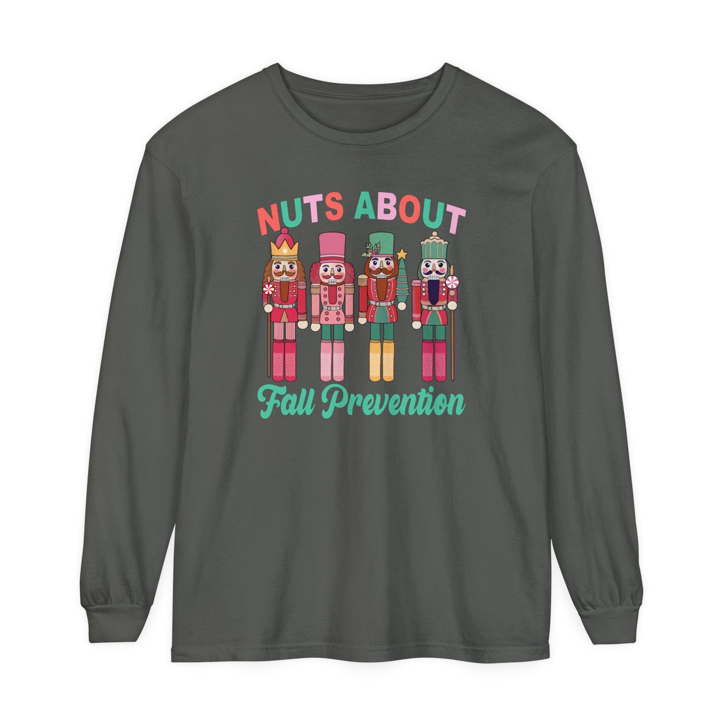 Nuts About Fall Prevention Long Sleeve Shirt