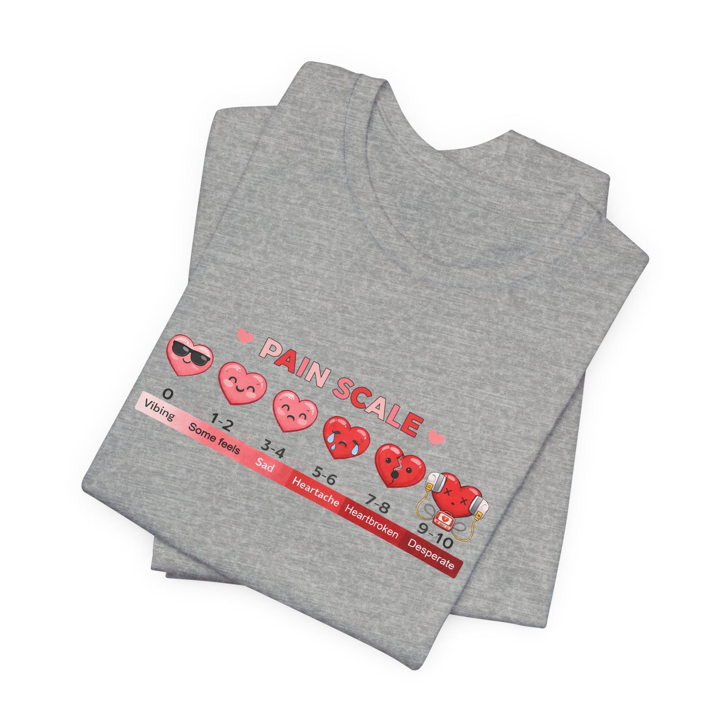 Valentine's Day Numeric Pain Scale T-Shirt