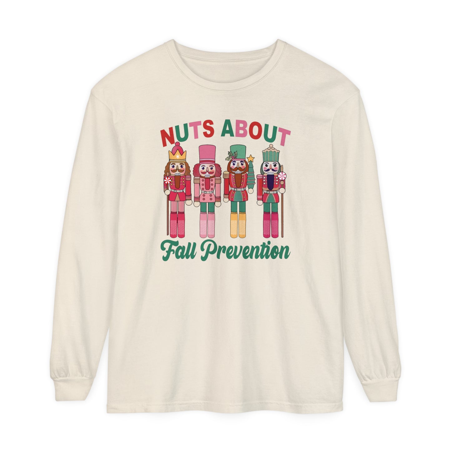 Nuts About Fall Prevention Long Sleeve Shirt