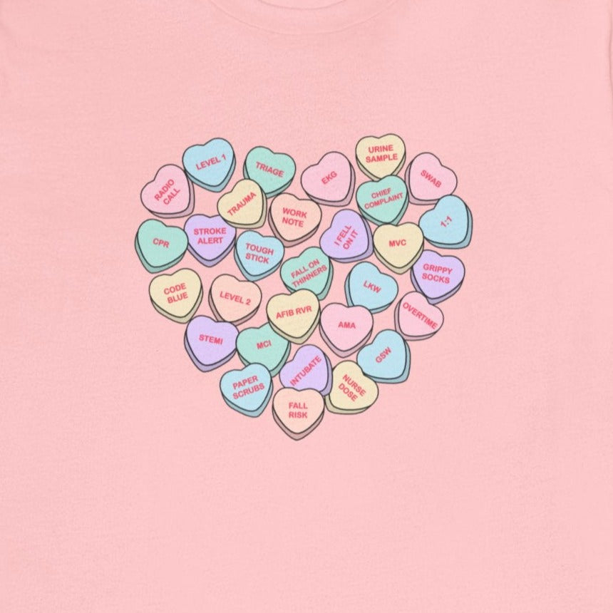 ER Nurse Candy Hearts T-Shirt