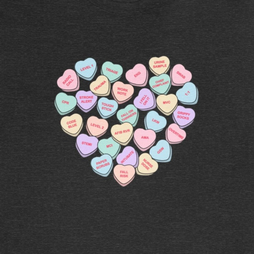 ER Nurse Candy Hearts T-Shirt