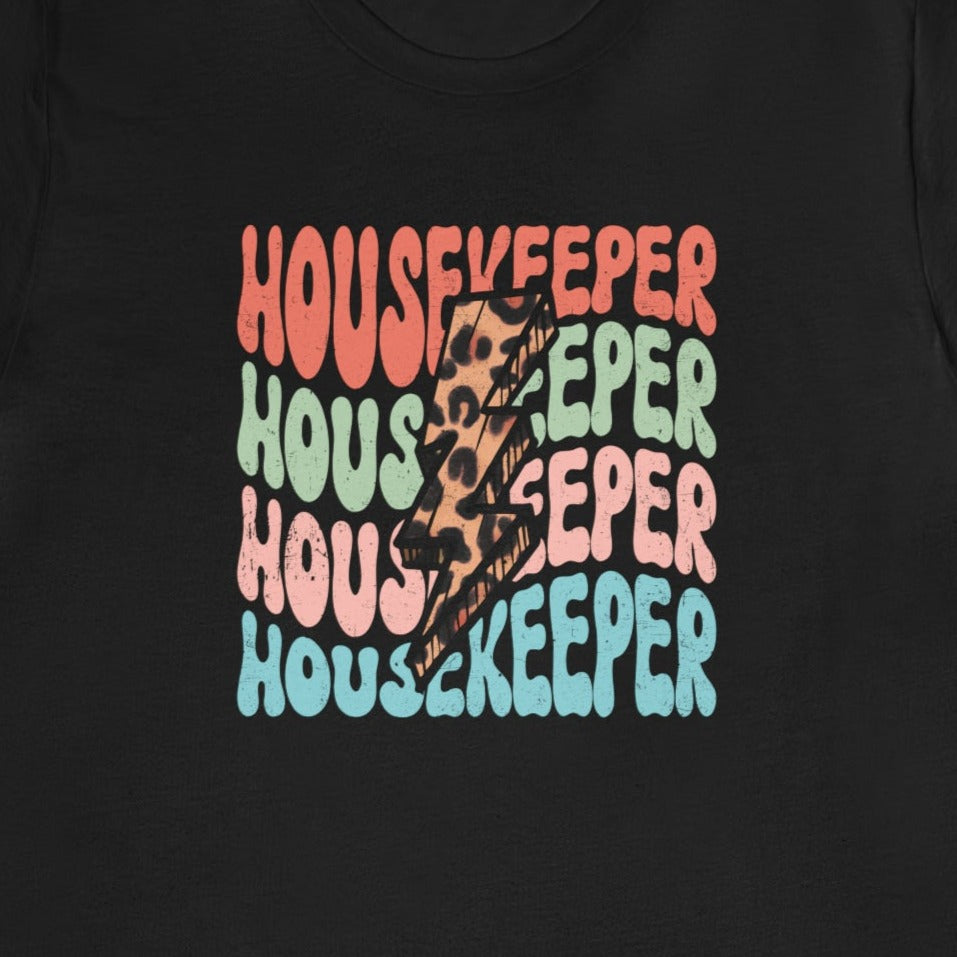 Retro Lightning Bolt Housekeeper T-Shirt