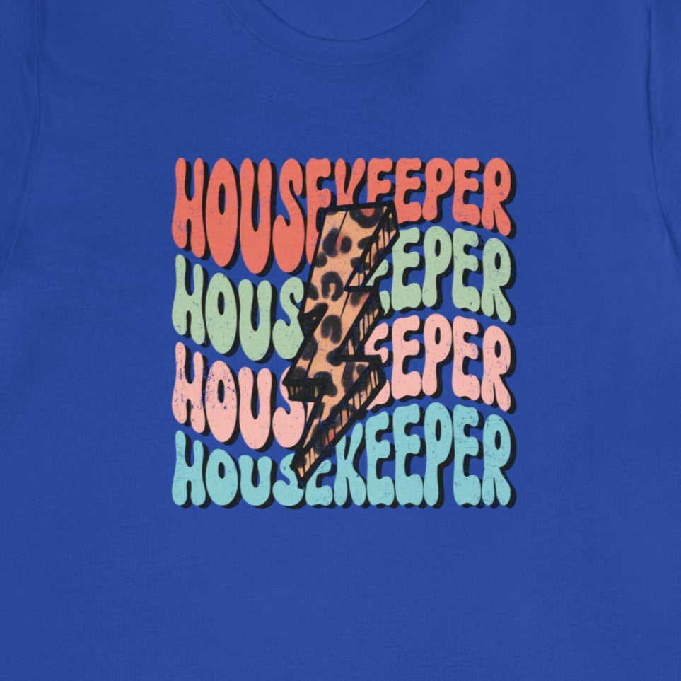 Retro Lightning Bolt Housekeeper T-Shirt