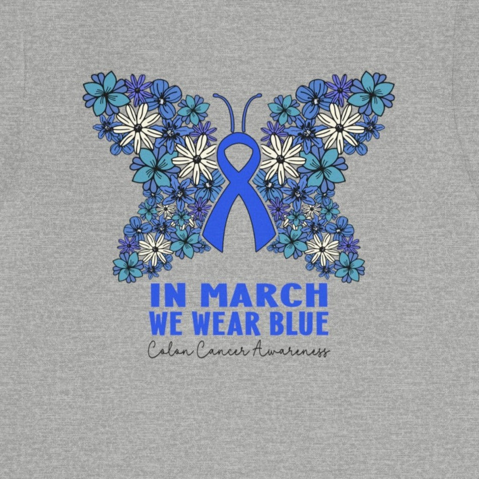 Colon Cancer Awareness Butterfly T-Shirt