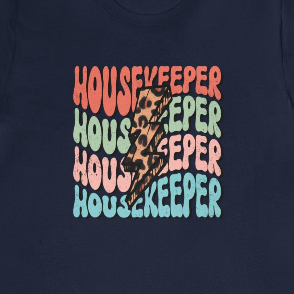 Retro Lightning Bolt Housekeeper T-Shirt