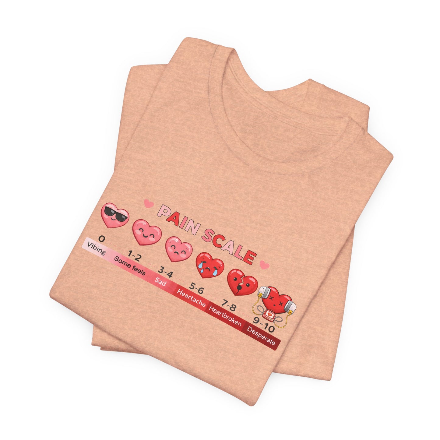 Valentine's Day Numeric Pain Scale T-Shirt