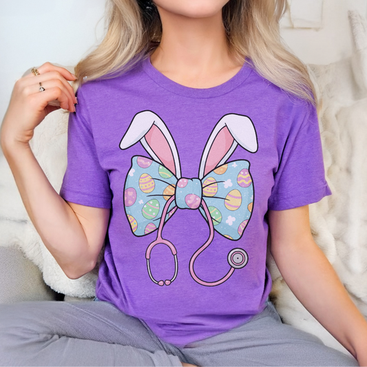 Easter Bow with Stethoscope T-Shirt