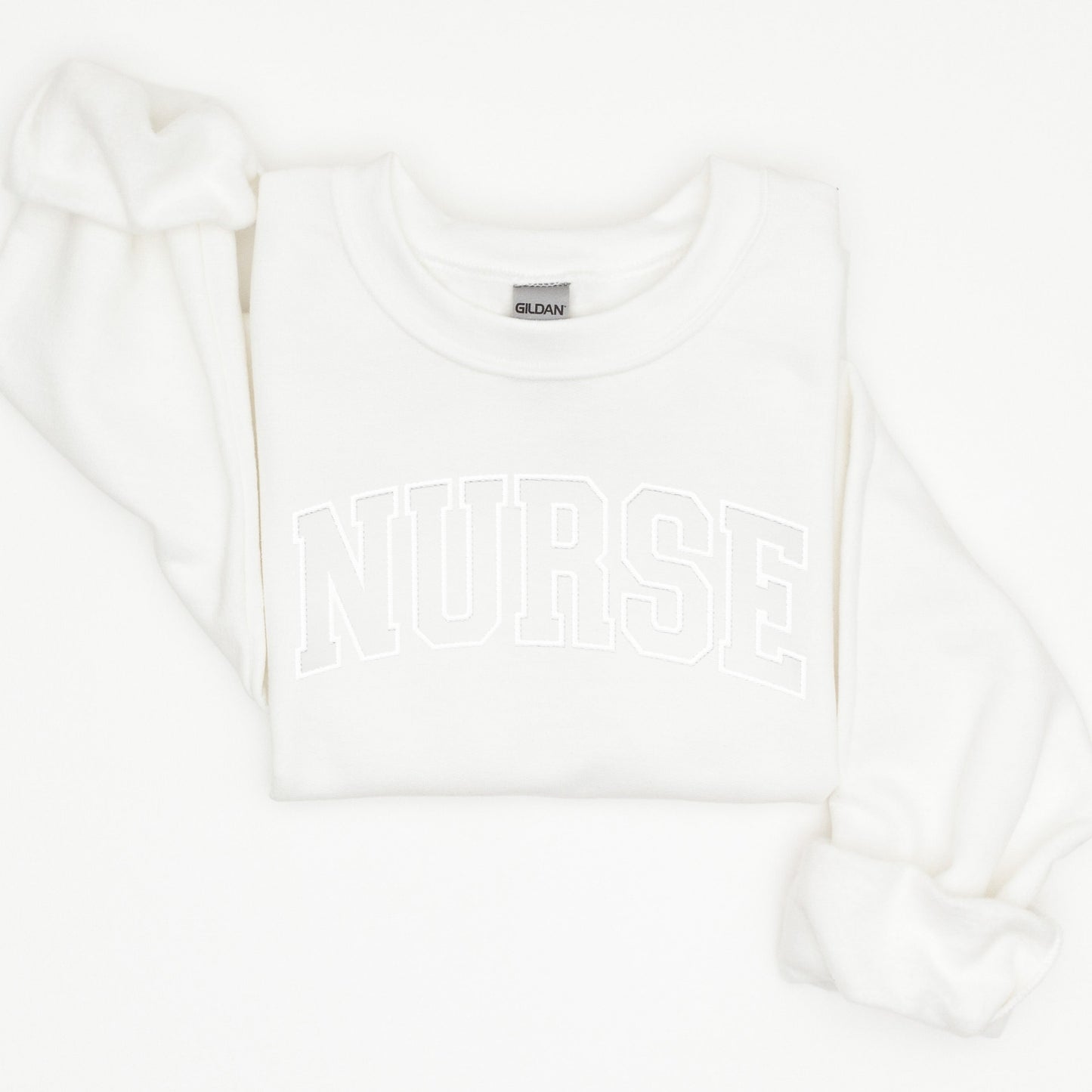 Embroidered Nurse (with Sleeve Design) Sweatshirt