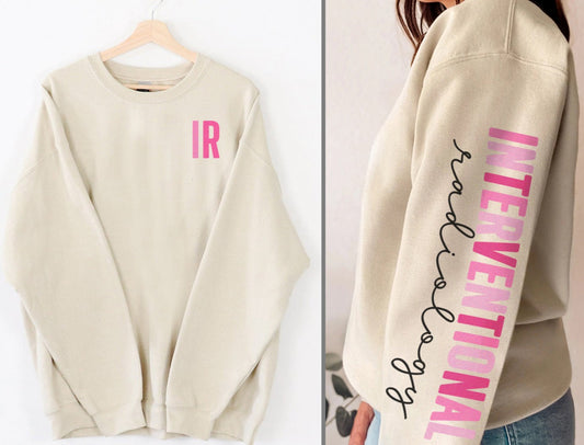 Interventional Radiology Pink Sleeve Design Sweatshirt