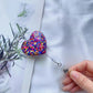 Glitter Heart Retractable Badge Reels