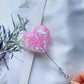 Glitter Heart Retractable Badge Reels