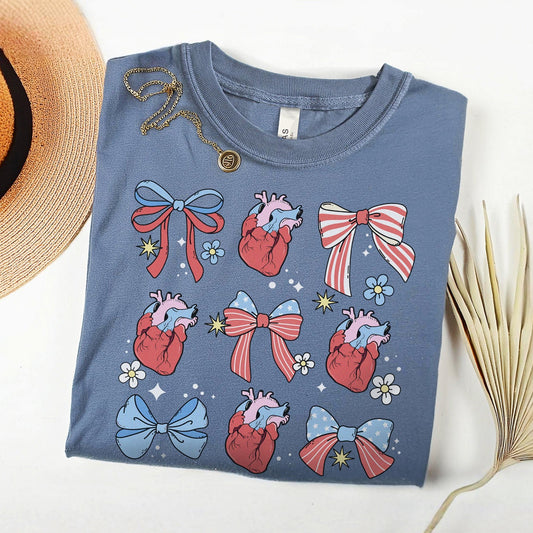 Bows & Hearts July 4th T-Shirt