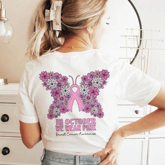 Breast Cancer Awareness Butterfly T-Shirt