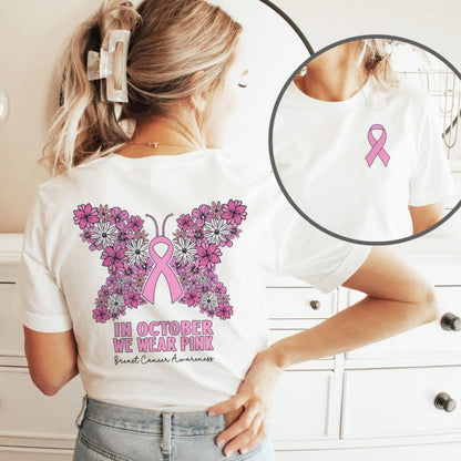 Breast Cancer Awareness Butterfly T-Shirt