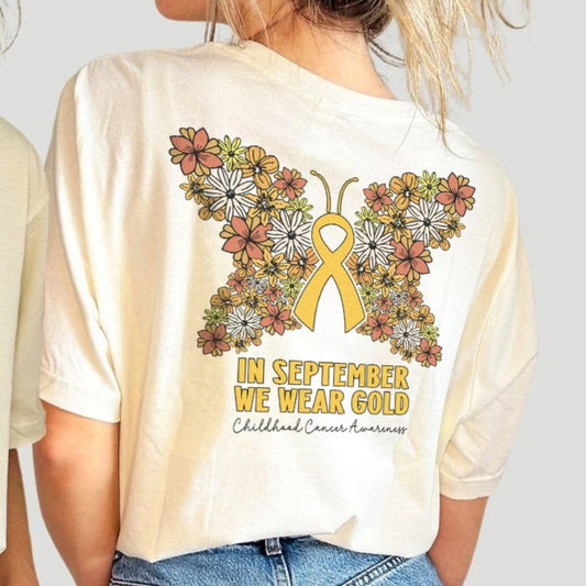 Childhood Cancer Awareness Butterfly T-Shirt