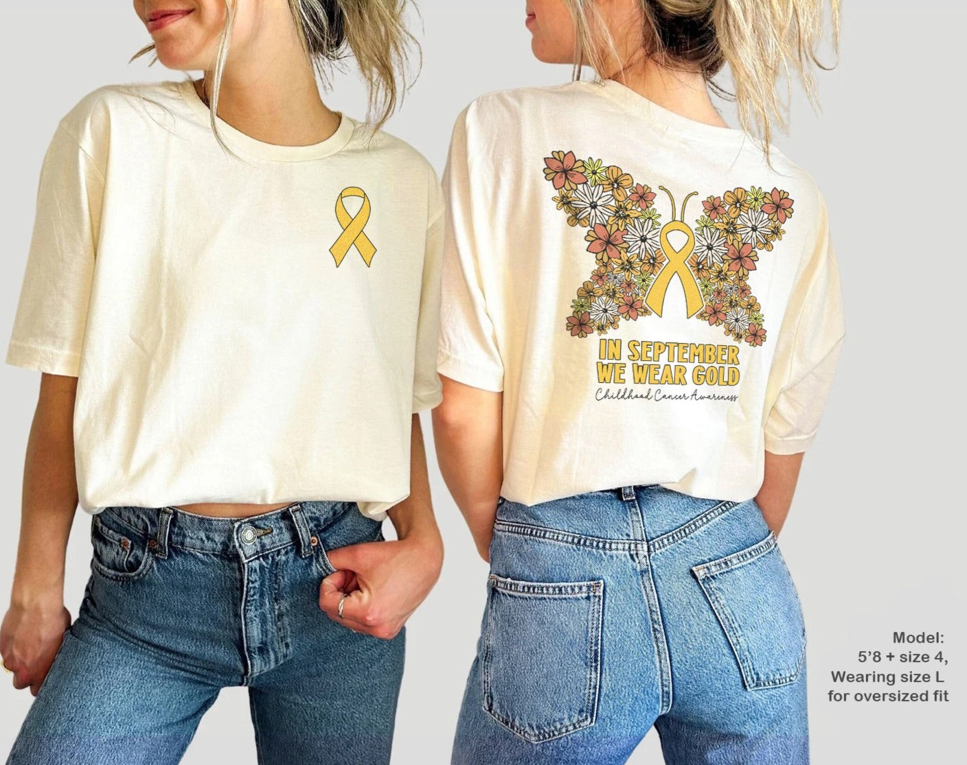 Childhood Cancer Awareness Butterfly T-Shirt