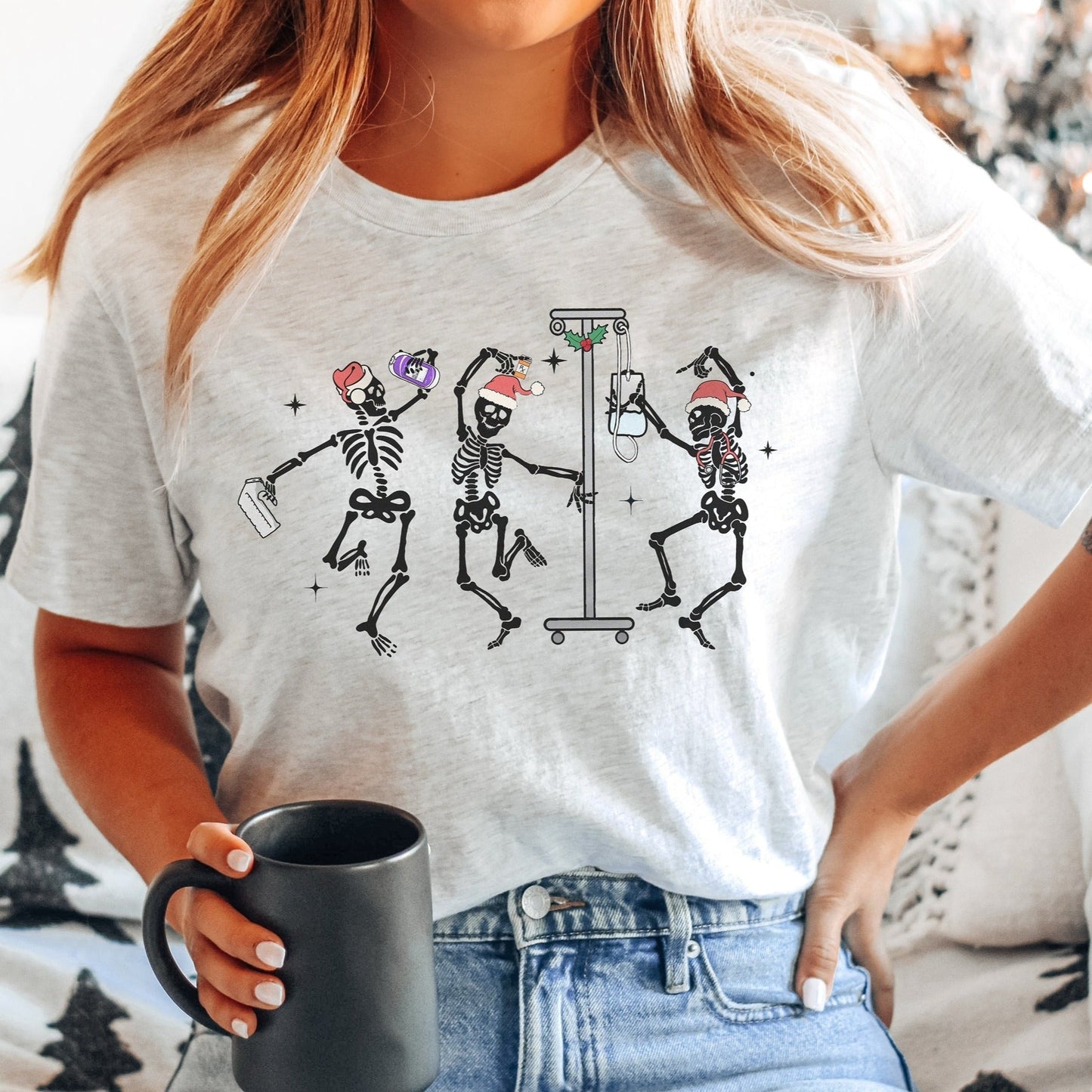 Christmas Nurse Skeletons T-Shirt